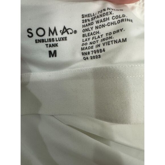 Soma Endless Luxe Wireless Bra Top Bright White Size Medium NEW with Tags Other - Picture 5 of 7